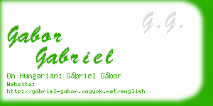 gabor gabriel business card